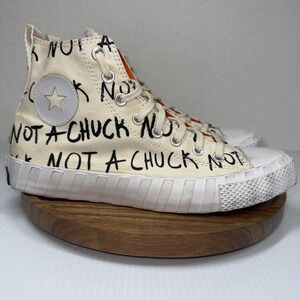 Converse All Star Chuck Taylor UNT1TL3D Hi "Not A Chuck" White Sneakers Size 9